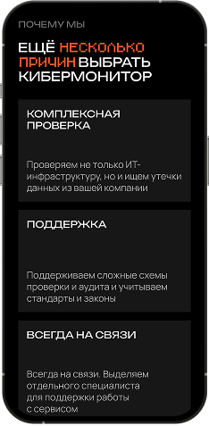 пример мобильной страницы сайты